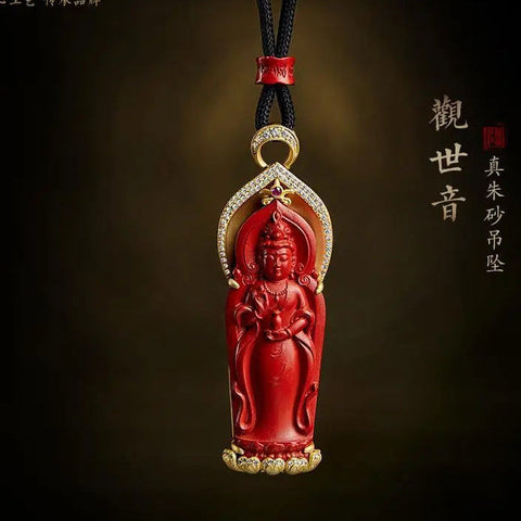Red Cinnabar Guanyin Buddha-ToShay.org