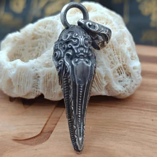 Silver Skull Bird Head Pendant-ToShay.org