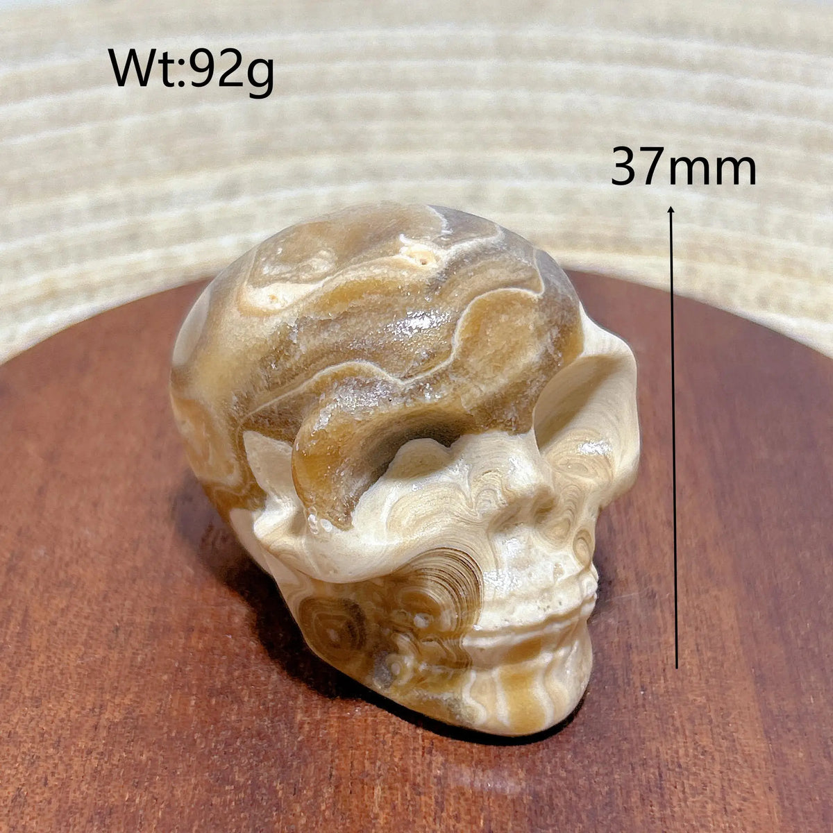 Brown Chocolate Calcite Skull-ToShay.org