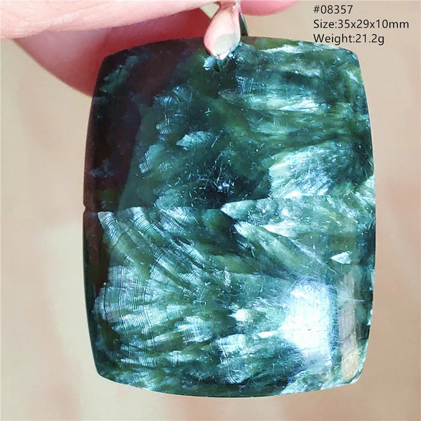 Green Seraphinite Pendant-ToShay.org