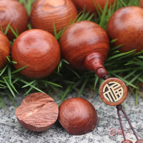 Wood Pear Buddha Necklace-ToShay.org
