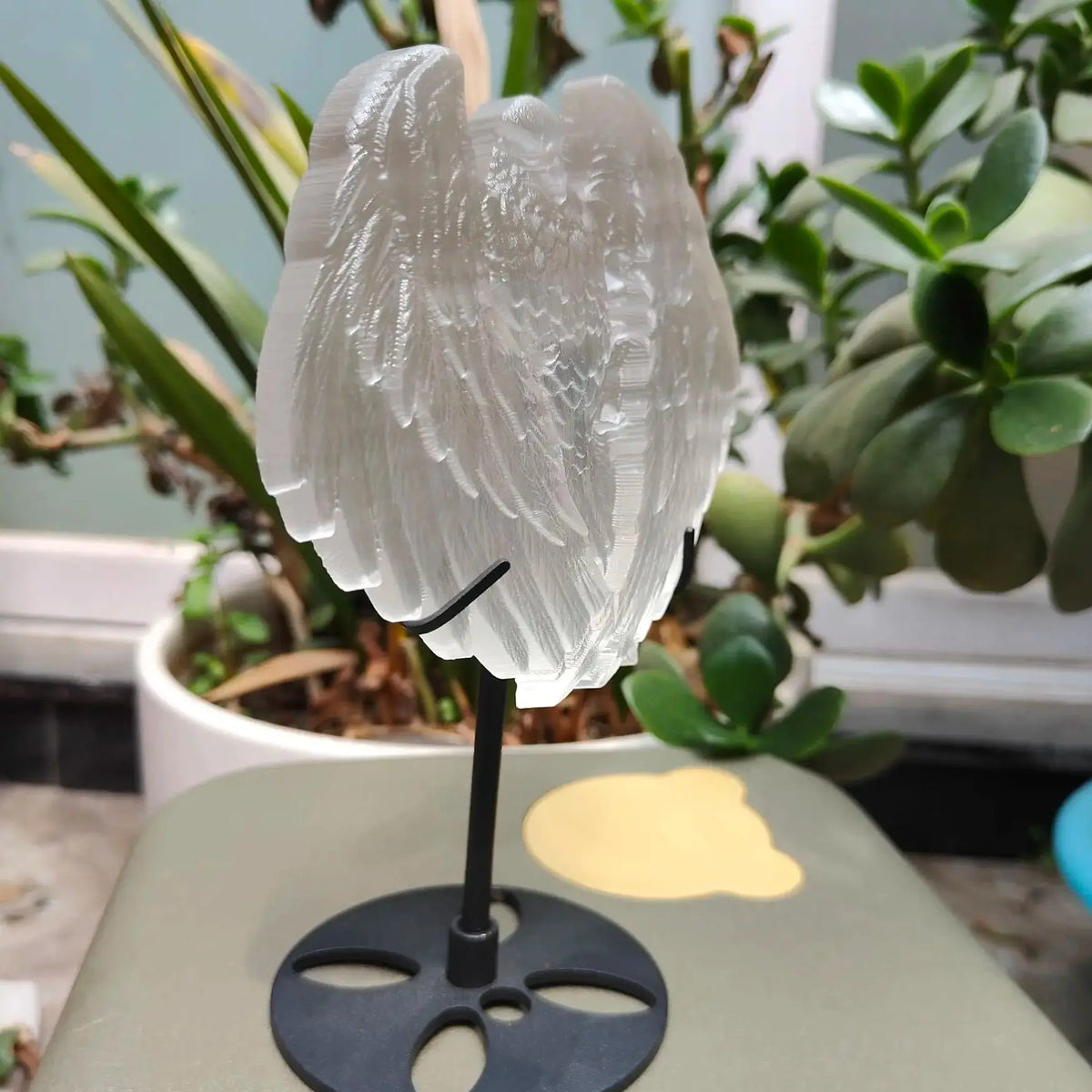 White Selenite Eagle-ToShay.org