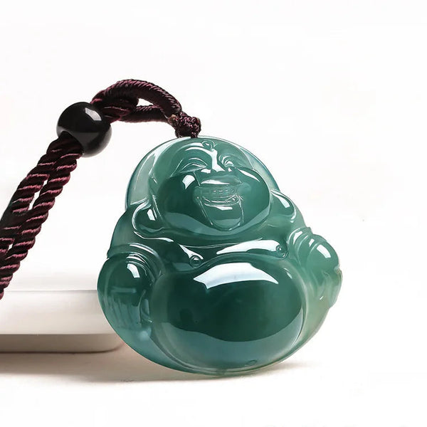 Blue Jade Buddha Pendant-ToShay.org