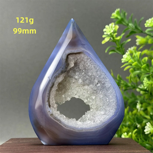 Blue Agate Geode Torch-ToShay.org