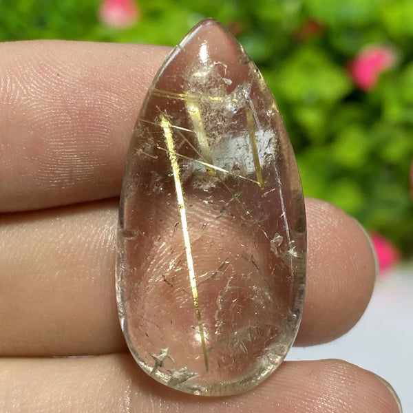 Gold Hair Rutilated Quartz Pendant-ToShay.org