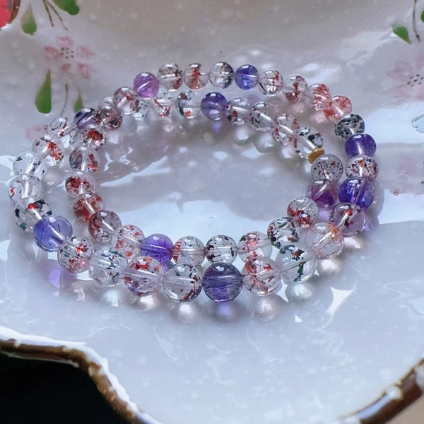 Clear Super Seven Wrap Bracelet-ToShay.org