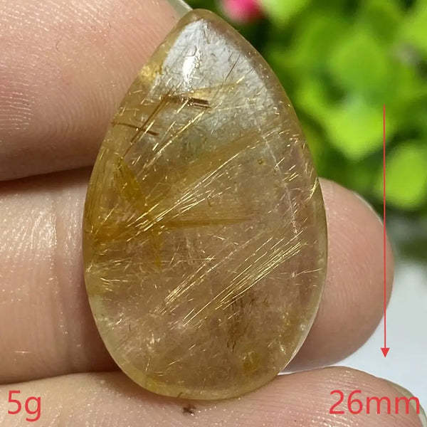 Gold Hair Rutilated Quartz Pendant-ToShay.org
