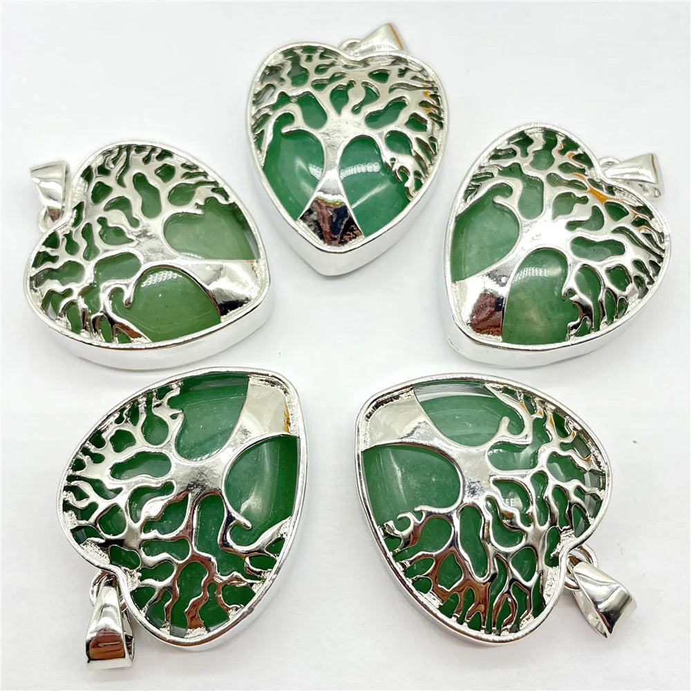 Mixed Crystal Quartz Tree Pendants-ToShay.org