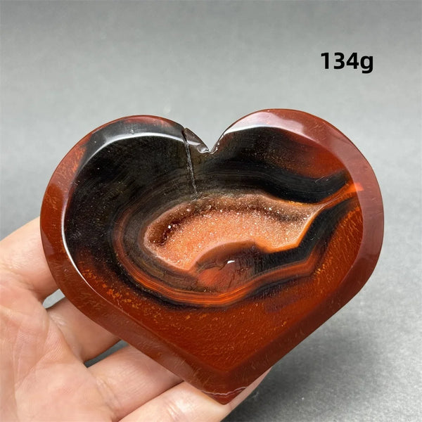 Red Agate Geode Heart-ToShay.org