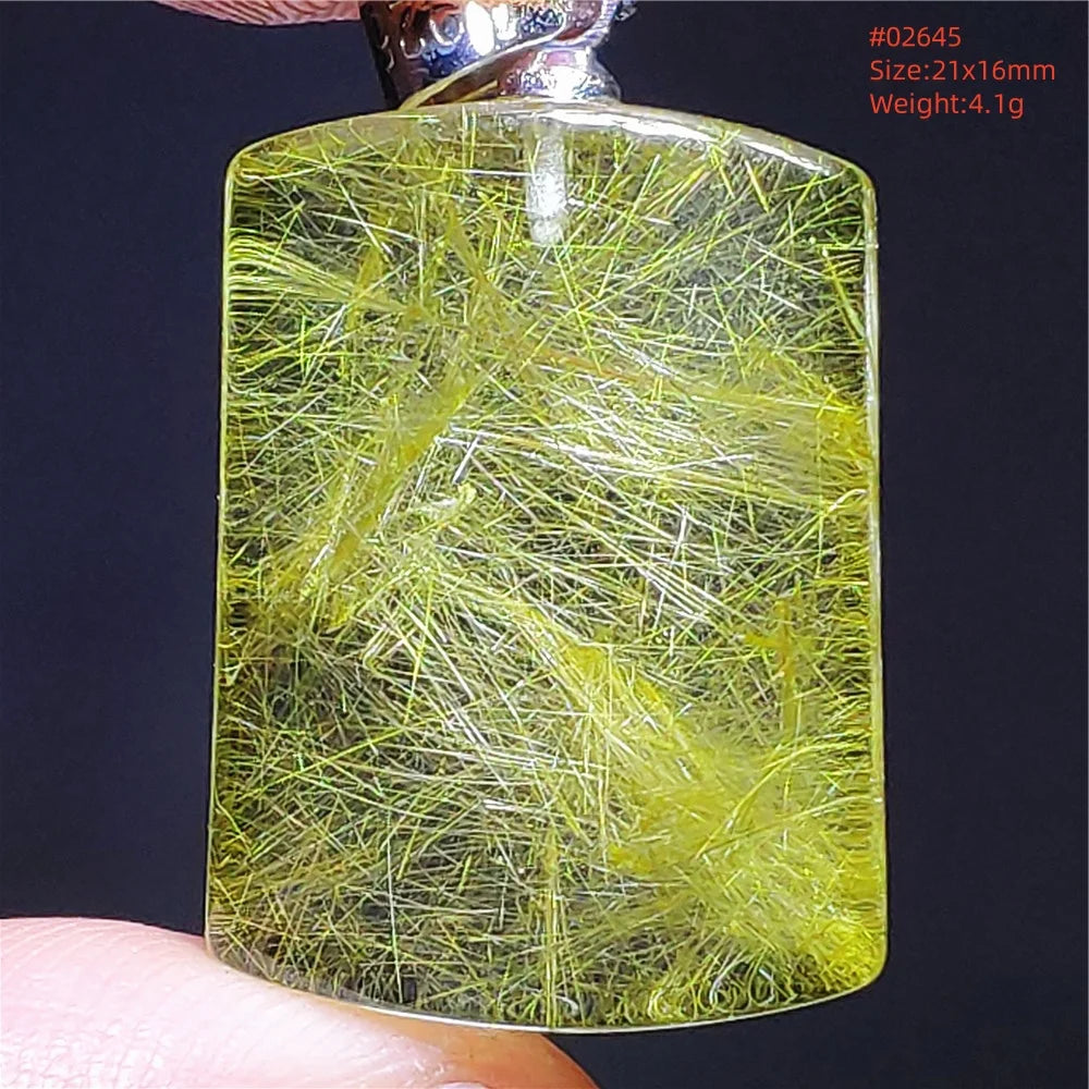 Gold Rutilated Quartz Pendant-ToShay.org