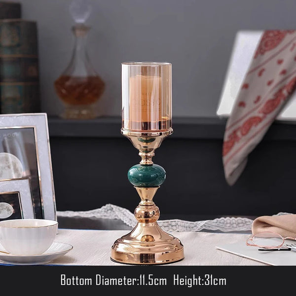 Gold Glass Candle Stands-ToShay.org