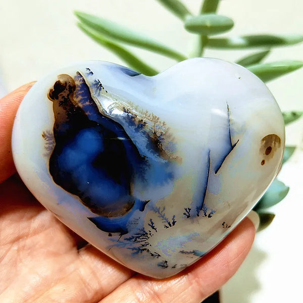 Yellow Moss Agate Heart-ToShay.org