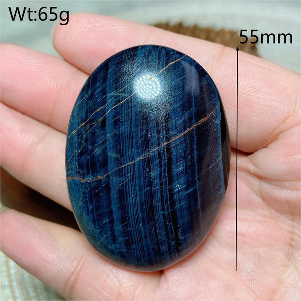 Blue Tiger Eye Palm Stone-ToShay.org