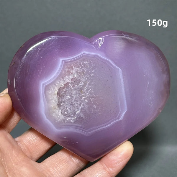 Purple Agate Geode Heart-ToShay.org