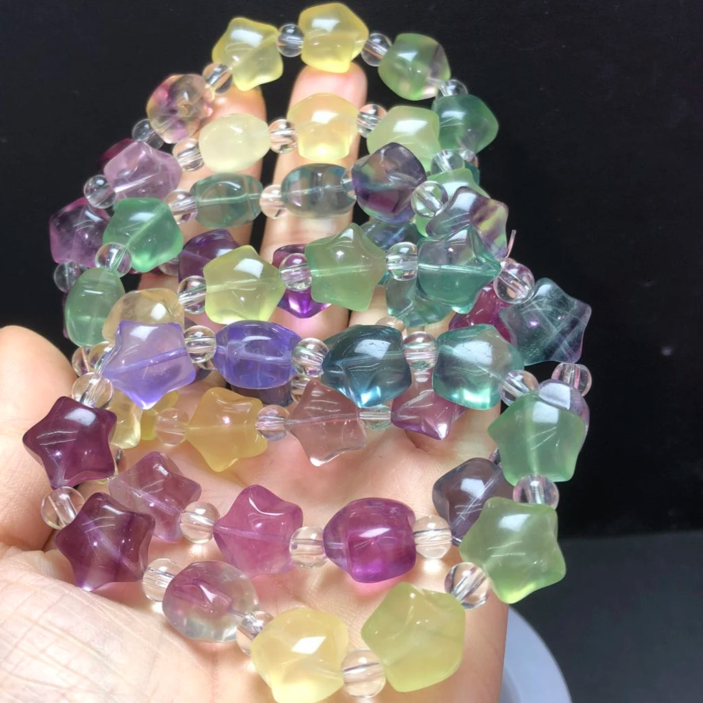 Rainbow Fluorite Star Bracelet-ToShay.org