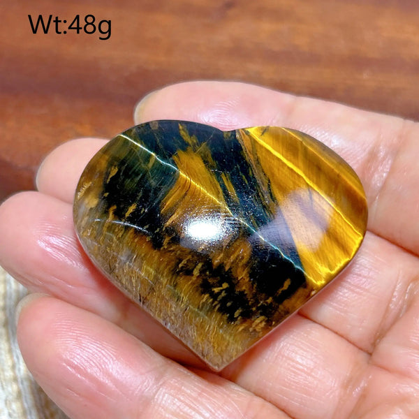 Yellow Blue Tiger Eye Heart-ToShay.org