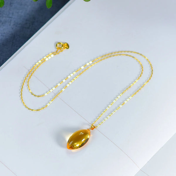 Yellow Citrine Quartz Pendant-ToShay.org