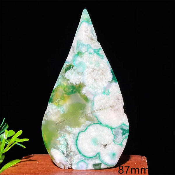 Green Flower Agate Flame-ToShay.org
