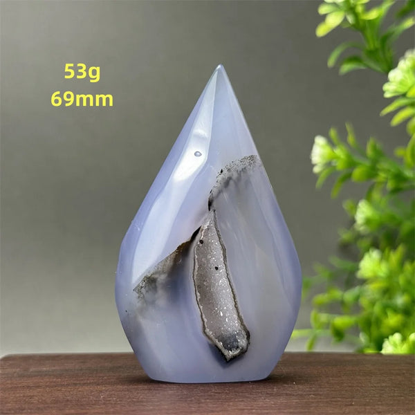 Blue Agate Geode Torch-ToShay.org
