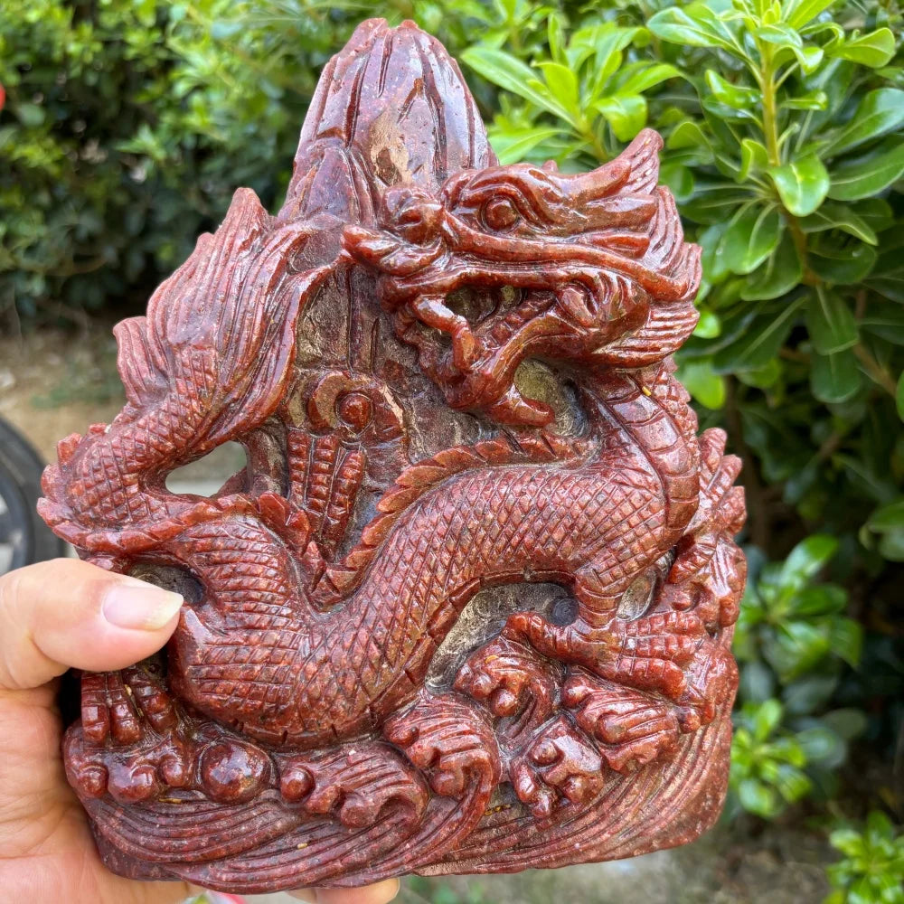 Red Strawberry Quartz Dragon-ToShay.org