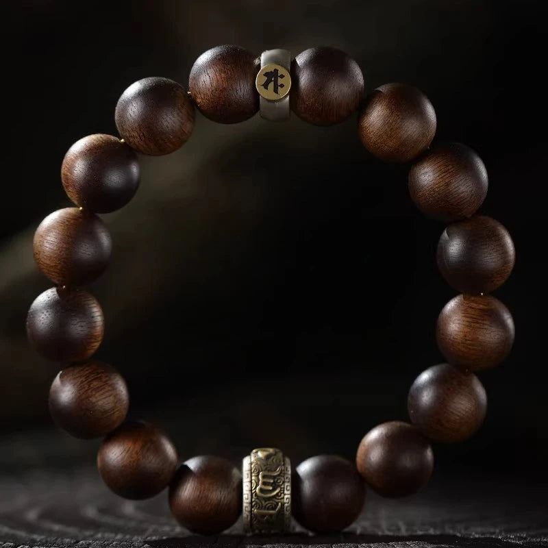 Wood Agarwood Bead Bracelet-ToShay.org