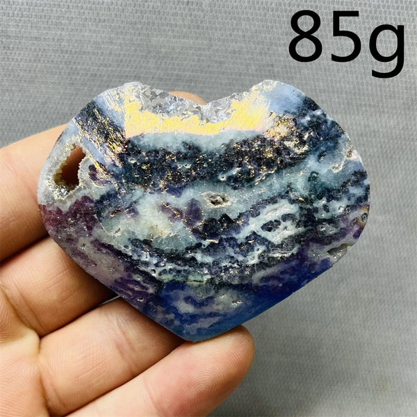 Purple Sphalerite Geode Heart-ToShay.org