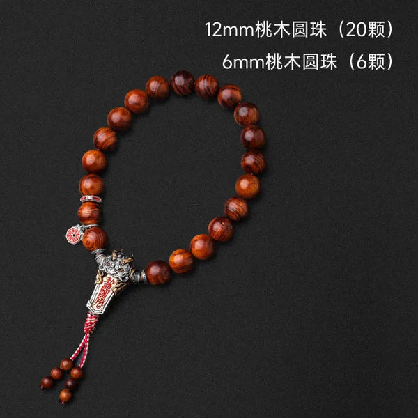 Brown Peach Wood Bracelet-ToShay.org