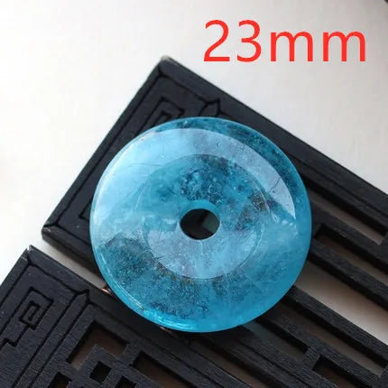 Blue Aquamarine Donut Pendant-ToShay.org