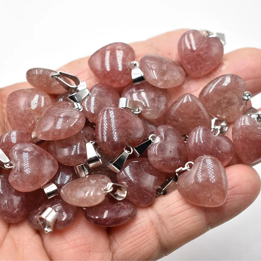 Mixed Crystal Heart Pendants-ToShay.org