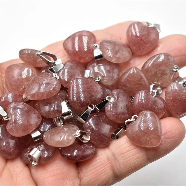 Mixed Crystal Heart Pendants-ToShay.org