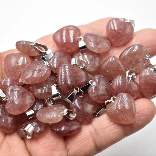Mixed Crystal Heart Pendants-ToShay.org