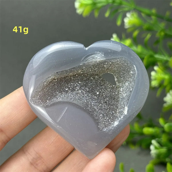 Grey Agate Geode Heart-ToShay.org