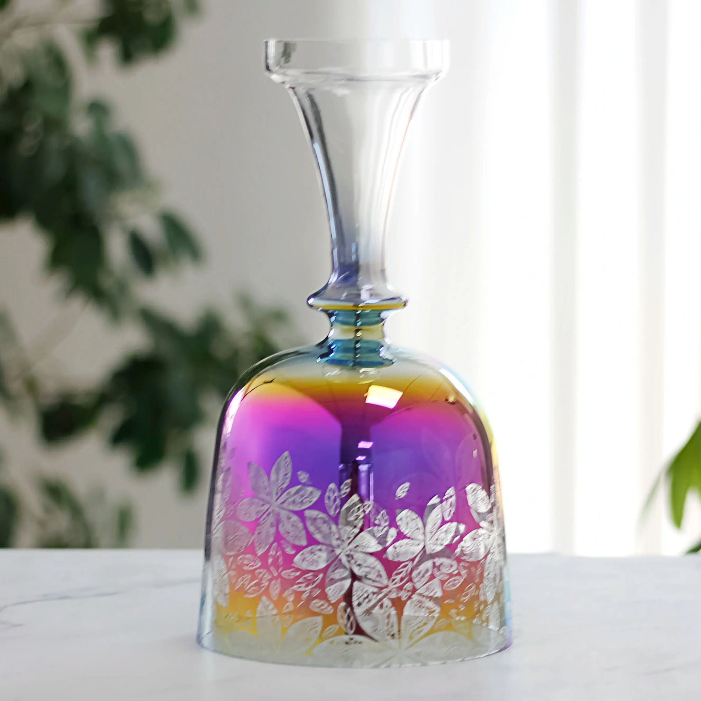 Purple Flower Crystal Singing Chalice-ToShay.org