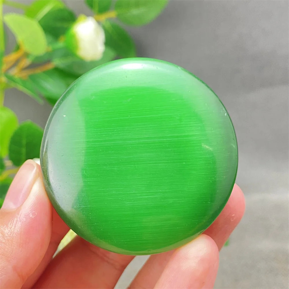 Green Cats Eye Pendant-ToShay.org