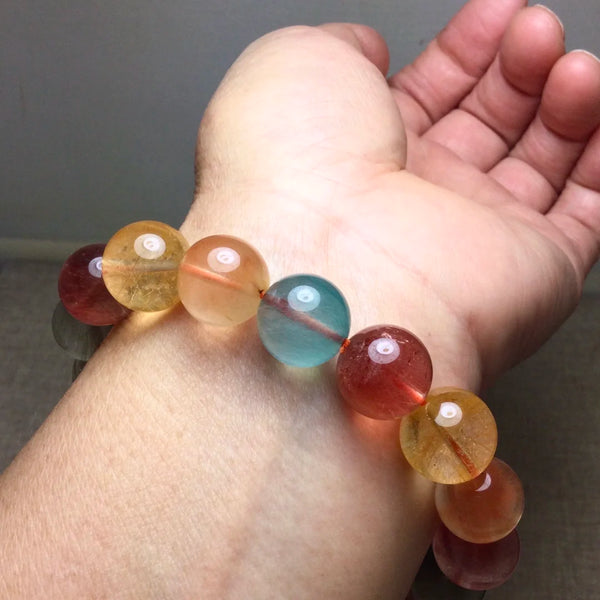 Mixed Rutilated Quartz Bracelet-ToShay.org