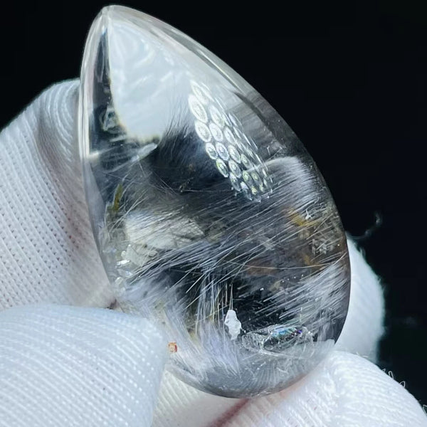Black Rutilated Quartz Pendant-ToShay.org