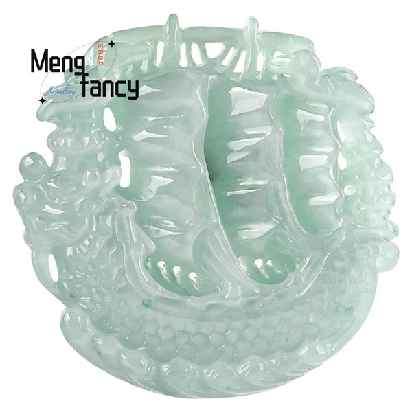 Blue Jadeite Sailboat Pendant-ToShay.org