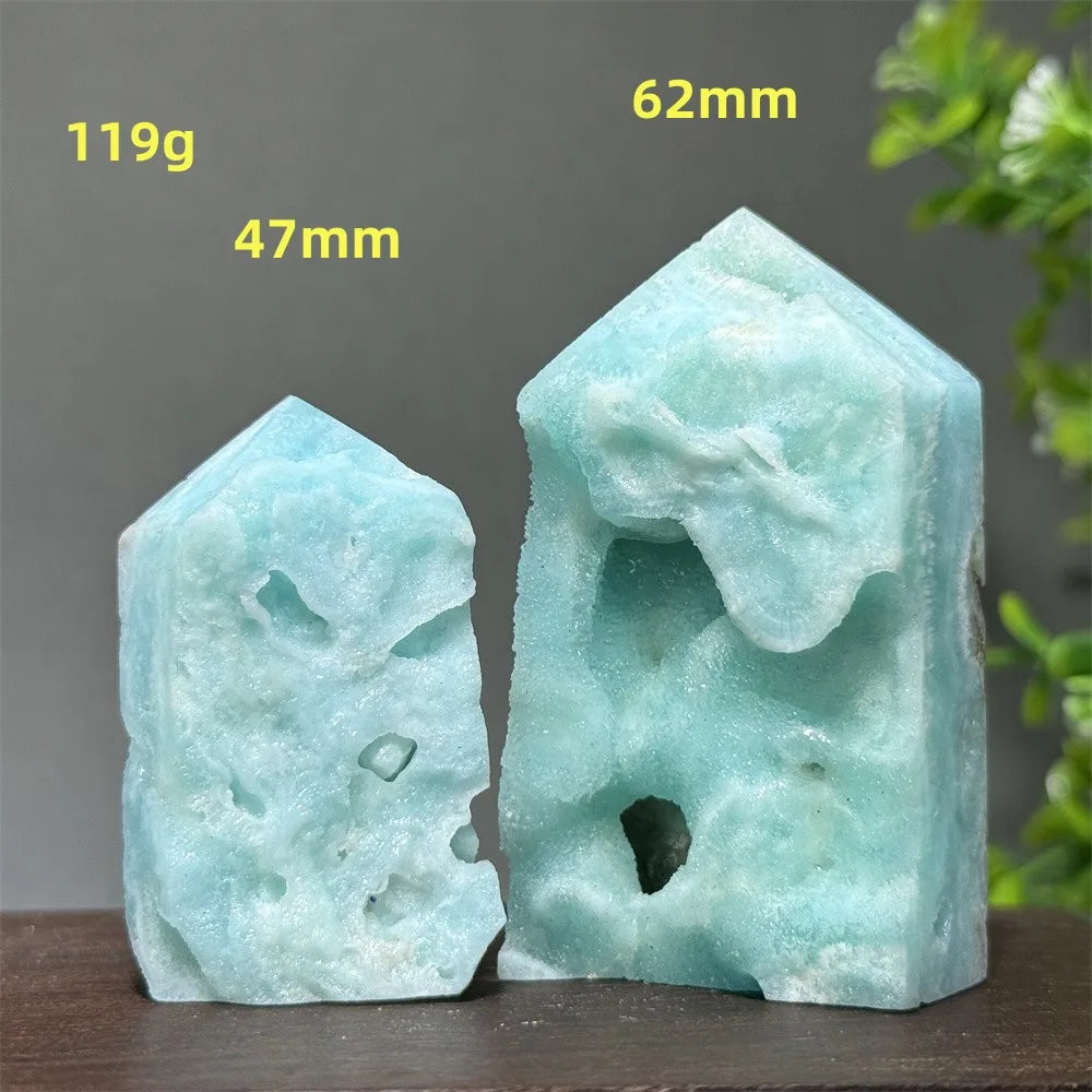 Blue Heteropolar Quartz Tower-ToShay.org