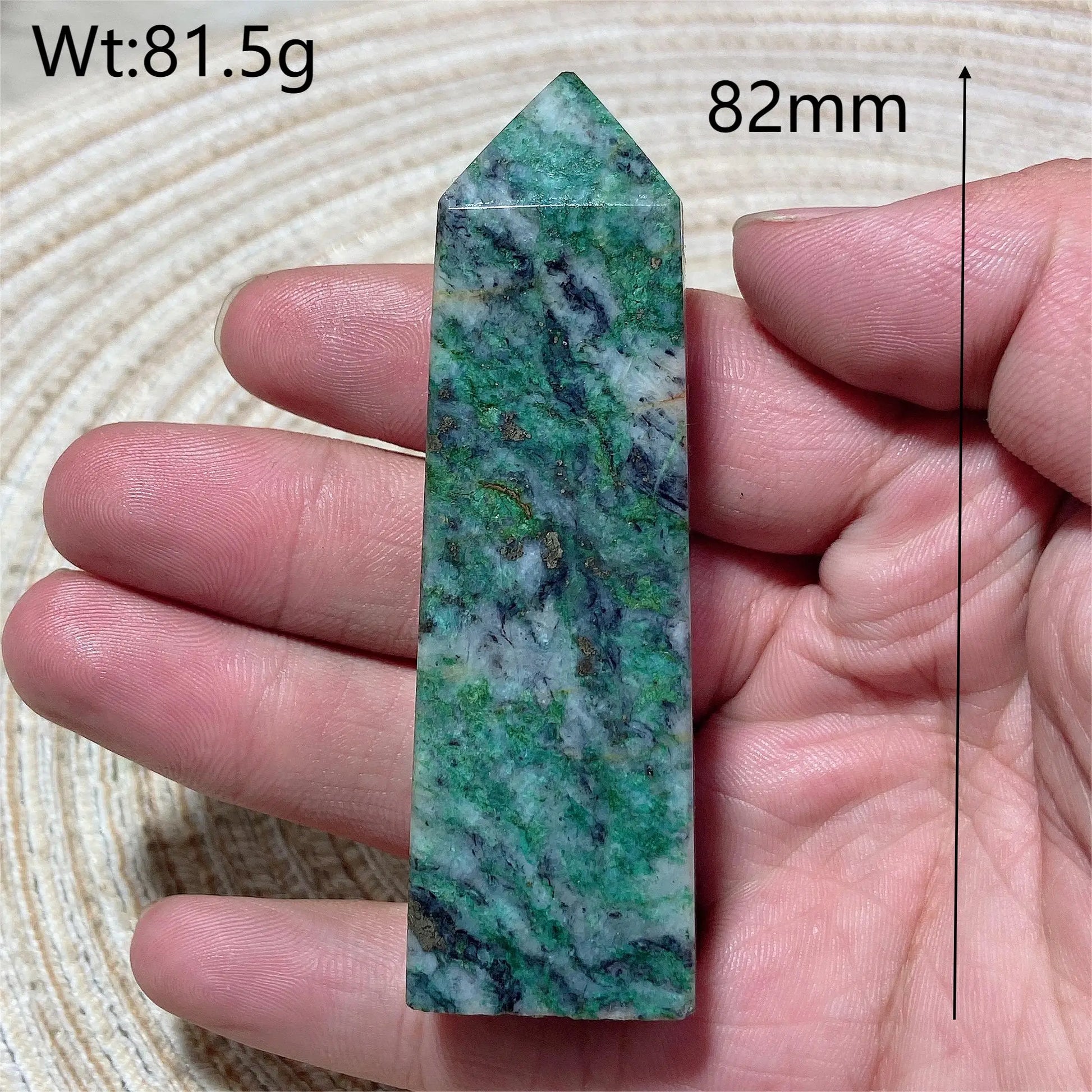Blue Dioptase Pyrite Tower-ToShay.org