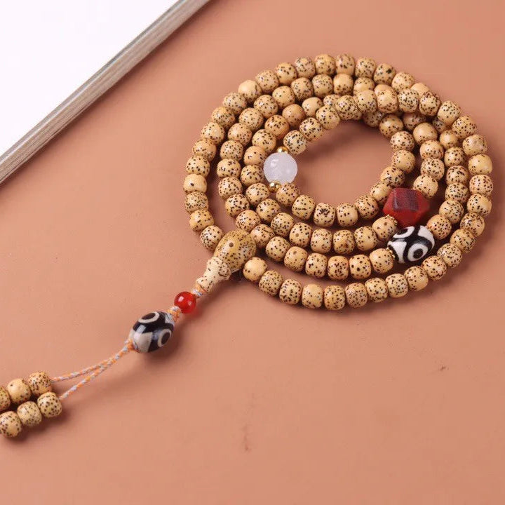 Wood Star Moon Bodhi Mala-ToShay.org