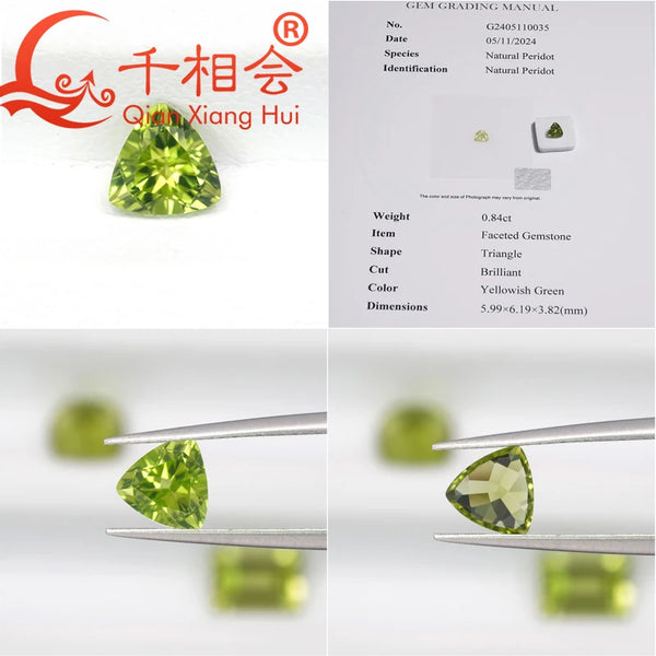 Green Crystal Cut Peridot-ToShay.org