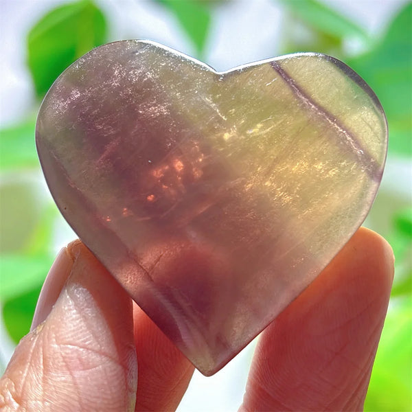 Rainbow Fluorite Heart-ToShay.org