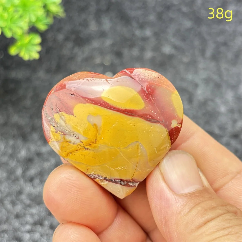 Yellow Moritzite Stone Heart-ToShay.org
