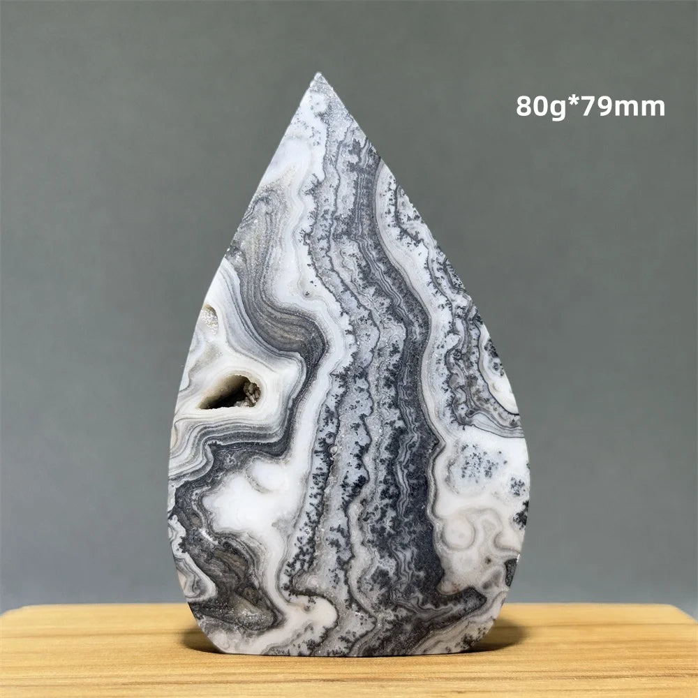 Grey Striped Agate Torch-ToShay.org