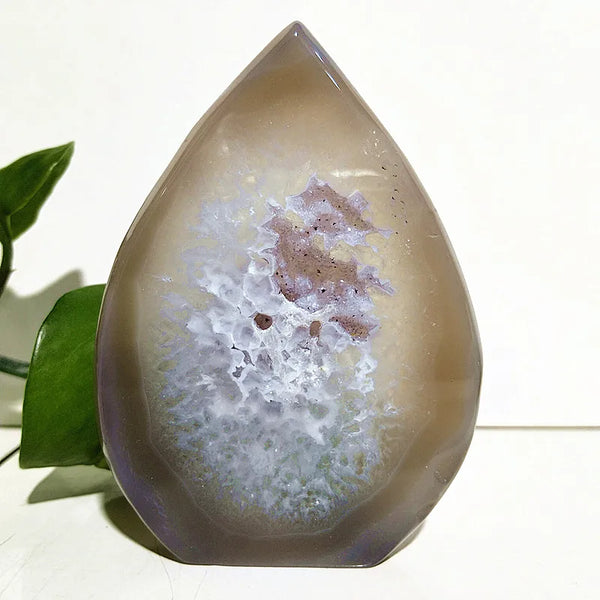 Grey Agate Crystal Point-ToShay.org