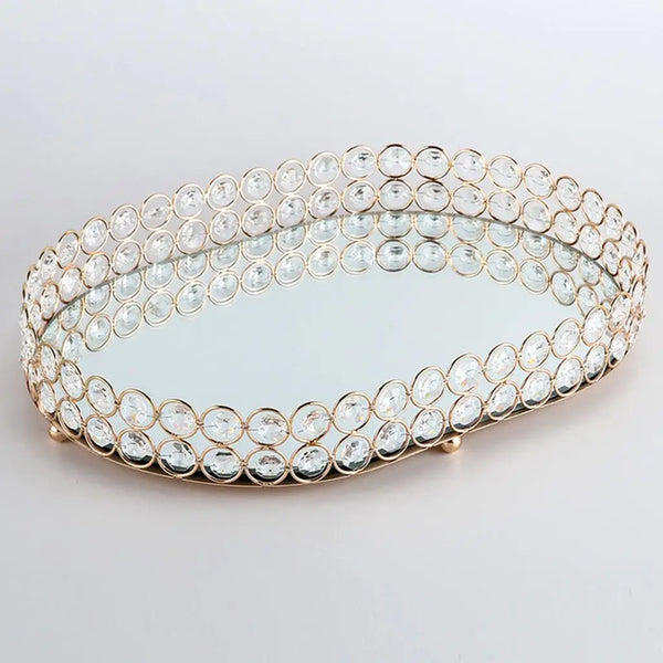 Crystal Bead Mirror Tray-ToShay.org