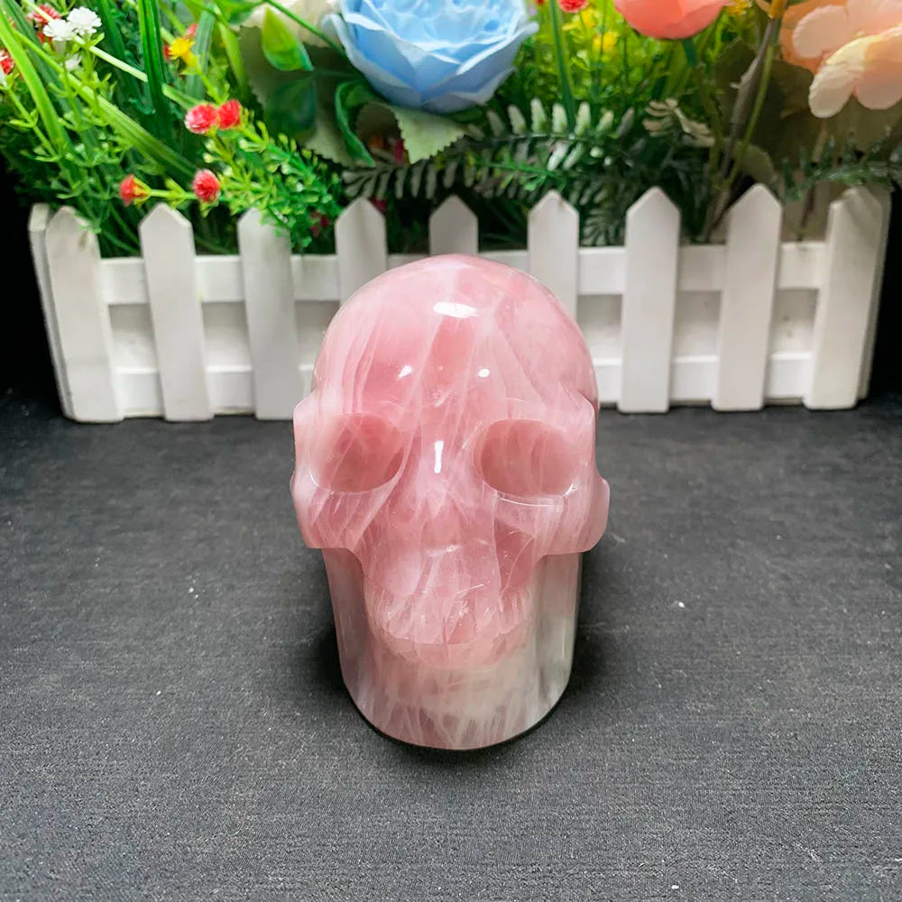 Pink Rose Quartz Skull-ToShay.org