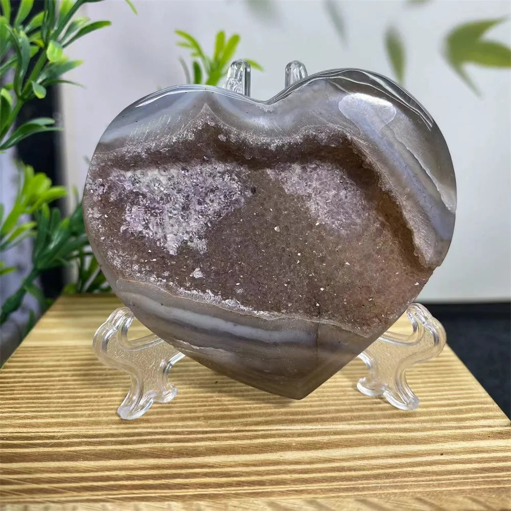 Purple Amethyst Agate Heart-ToShay.org