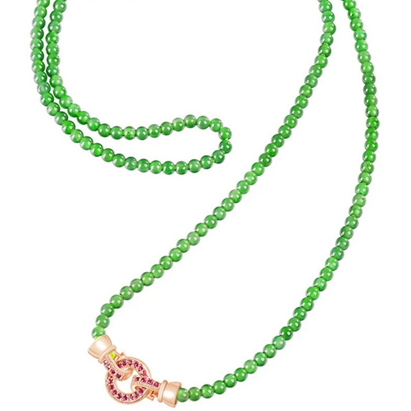 Green Jadeite Wrap Bracelet-ToShay.org