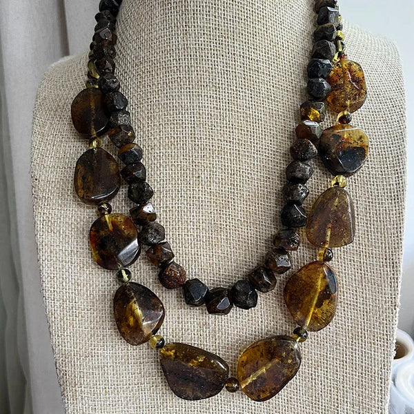 Yellow Amber Necklace-ToShay.org